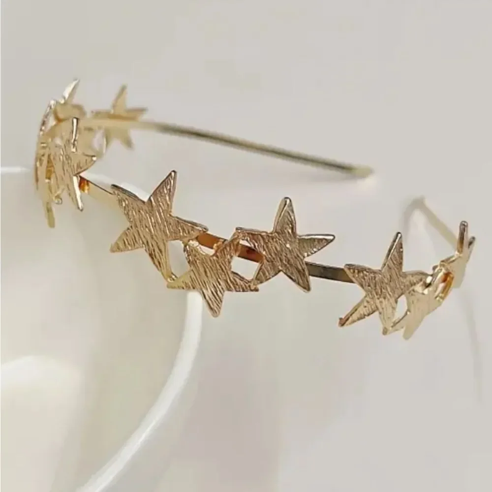 Free People Malaina Stars goldtone metal headband | NWOT
